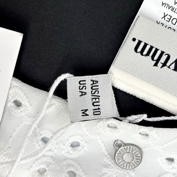 Free People Movement Rhythm Brighton Eyelet White Bikini Bottom Medium $58 NWT - Picture 9 of 16